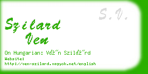 szilard ven business card